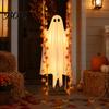 Accessoires de Suspension pour Arbre de Patio Imperméables Fantôme Oscillant Décoration d'Halloween pour Jardin Extérieur, Tissu Lesté Volant sur une Balançoire avec LED