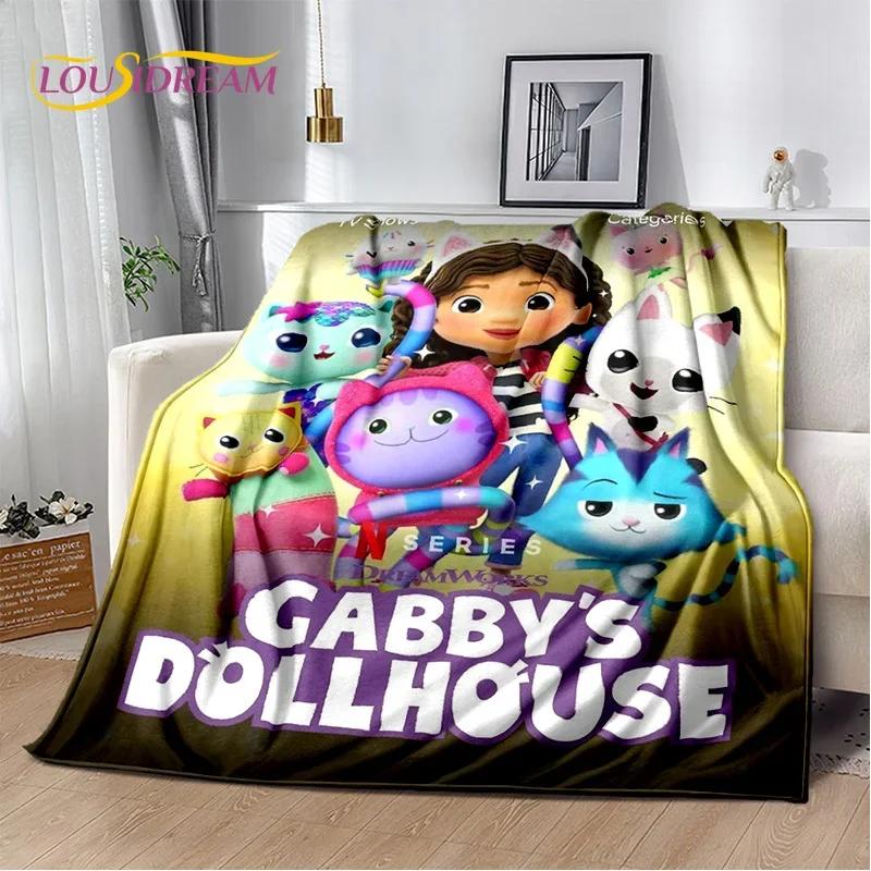 Süße Gabbys Puppenhaus-Cartoon-Decke, weiche Überwurfdecke für Zuhause, Schlafzimmer, Bett, Sofa, Picknick, Reisen, Büro, Ruhebezug, Decke, Geschenk