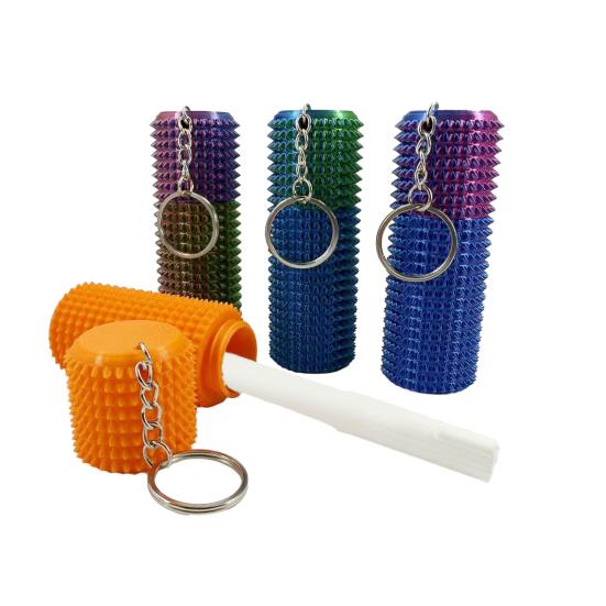 Pichľavá Grippie Stim Fidget Hračka s Kľúčenkou Úľava od Stresu 3D Tlačená Úložná Krabička Nástroj na Bolesti Stimming Dospievajúci Dospelí Prenosný Hrubý Valček Senzorická Hračka