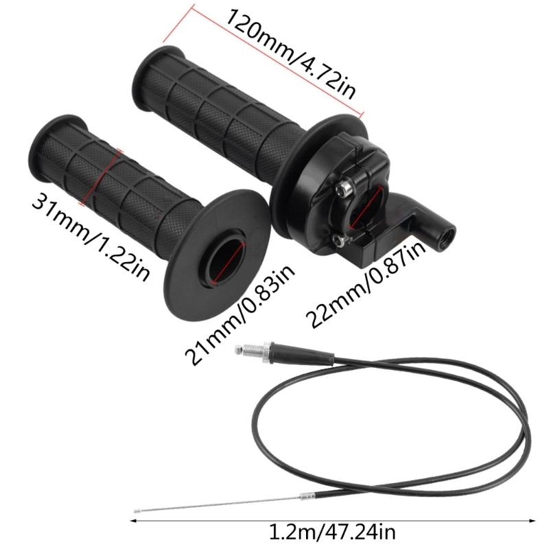 Throttle Handle Grip Bar and Throttle Cable Replacement for 50cc-250cc Dirt Bike