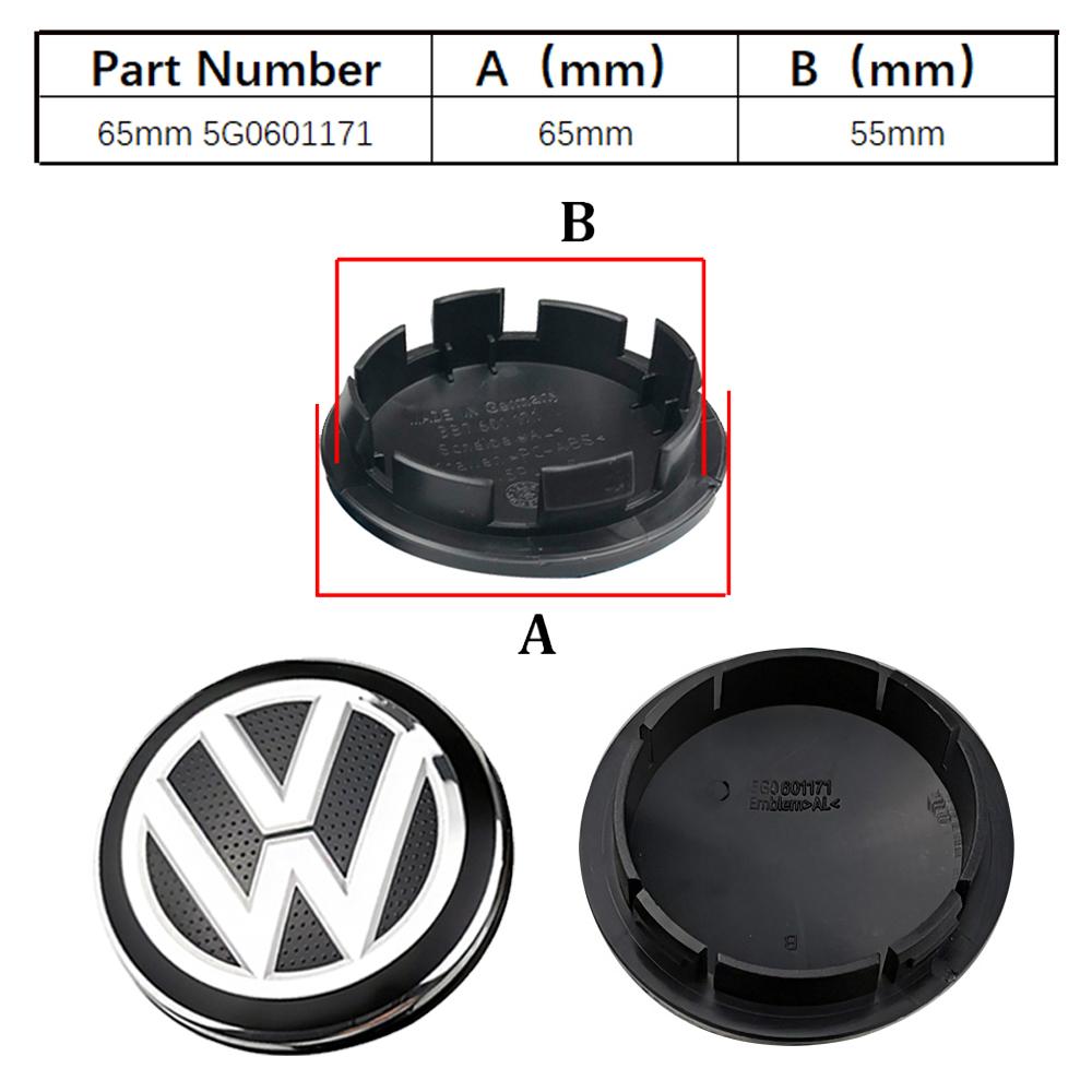 4pcs 55mm 56mm 65mm 70mm Car Wheel Center Hub Caps Cover for VW Volkswagen Golf Polo Passat Touran CC B5 B6 B7 Jetta Accessories Zq3