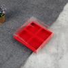 WTEMPO 6PCS 4-Cavity 15.5*15.5*5CM Transparent Square Gift Boxes Foldable Party Presents Packaging Boxes Home DIY Storage Boxes for Daily Use