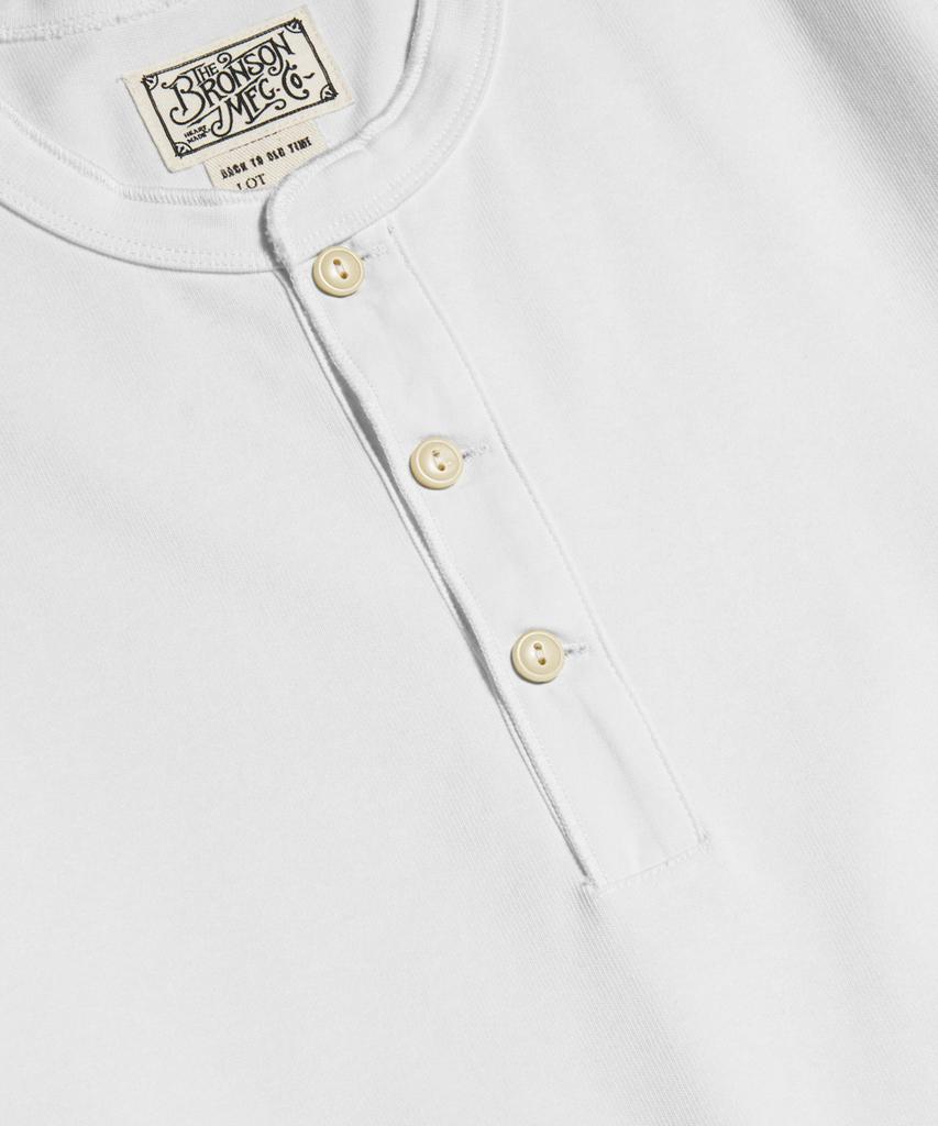 Beulonseun Vintage Long Sleeve Henley Shirt White