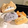 Kawaii Cartoon Pencil Case Funny Cat Plush Cat Stationer Bag  Student Stationery