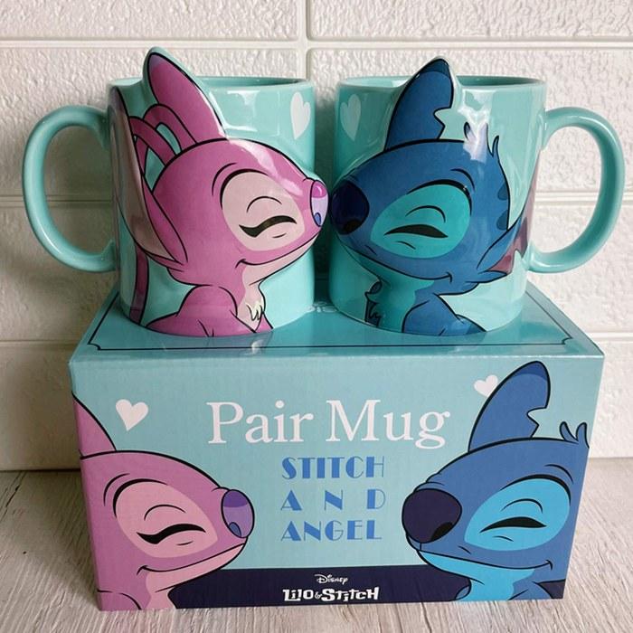 Sanart Disney Stitch Mug Pair 300ml SAN3390 06. Stitch & Angel 300ml