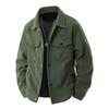 Lente en Herfst Heren Corduroy Jas Casual Effen Kleur Veelzijdige Top Bovenkleding voor Alle Gelegenheden
