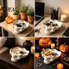 Modern Gothic Home Decor Skull Catchall Tray, Vintage Resin Storage Bowl for Keys Rings Jewelry, Decorative Serving Tray Earrings Jewelry Box,