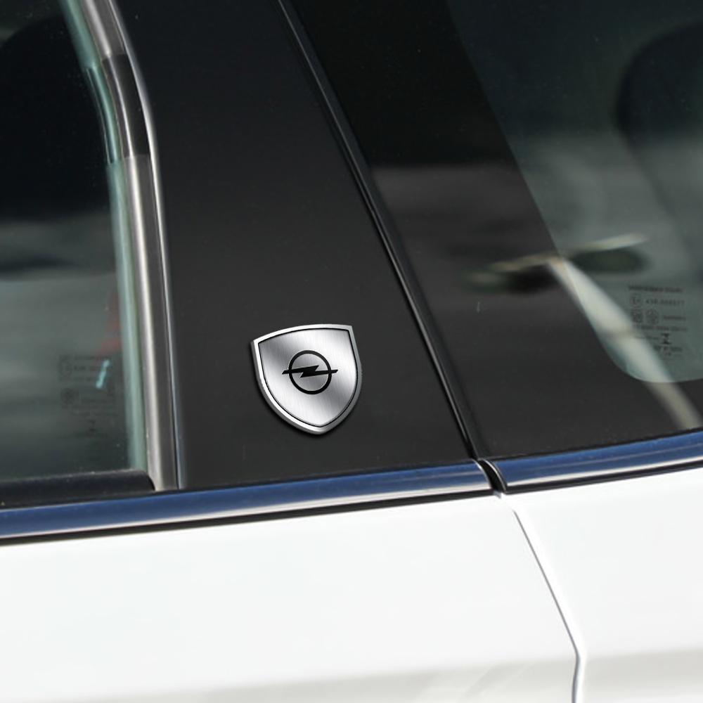 Car Metal Logo Side Body Fender Trunk Decoration Stickers For OPEL Corsa Astra OPC Zafira Mokka Antara Ampera Insignia GTC Adam