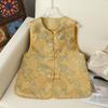 2026 New Chinese Style Jacquard Round Neck Vest - Tang Suit Outerwear