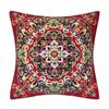 Turkish Rug Inspired Throw Pillow Case: Traditional Medallion Pattern In Rich Red & Navy Bohemian Home Decor Cushion Cover