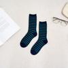 C'est Chaussettes Chaussettes Rayées Fines Bleu Marine Vert_FS0825015