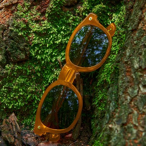 Haibeulou [Grafik: X Hibrow] Bro621 Sunglasses : Woody Amber