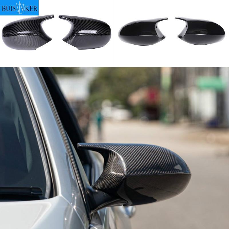 E90 E91 Μαύρο Κάλυμμα Στυλ M3 E81 E82 E87 E88 για BMW Σειρά 1 3 E92 E93 Εμφάνιση M Από Καρβονόνημα Κάλυμμα Καθρέπτη Αυτοκινήτου Αξεσουάρ Αυτοκινήτου