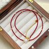 Freshwater Pearl Red Spinel Necklace Clavicle Chain Pearl Necklace