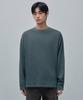 Pigment Relaxed Crew Neck Long Sleeve T-Shirt [Peacock Blue]