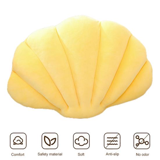 Shellshaped Pillow Cushion Stuffed Super Soft Wear Resistant Vibrant Color Seashell Bed Sofa Cushion Home Decoration