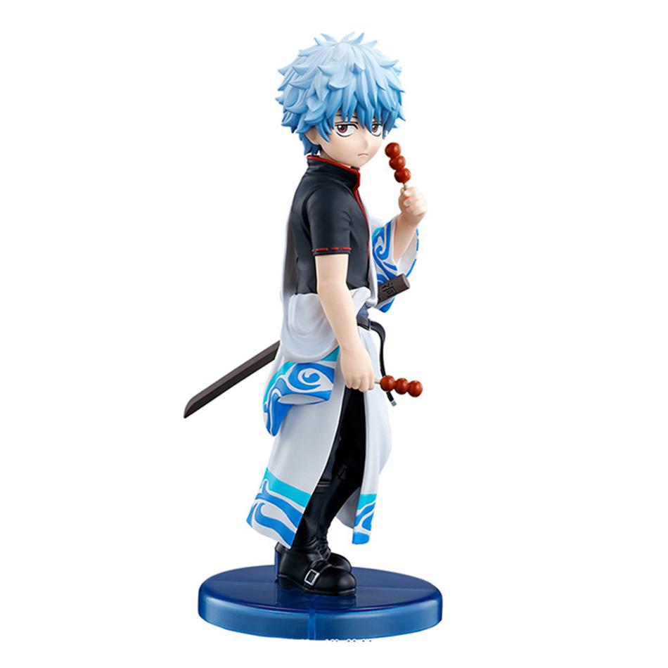 In stock 14CM Anime Gintama Figure Sakata Gintoki Katsura Kotarou Animation Model Toys Presents Set Decoration Ornaments