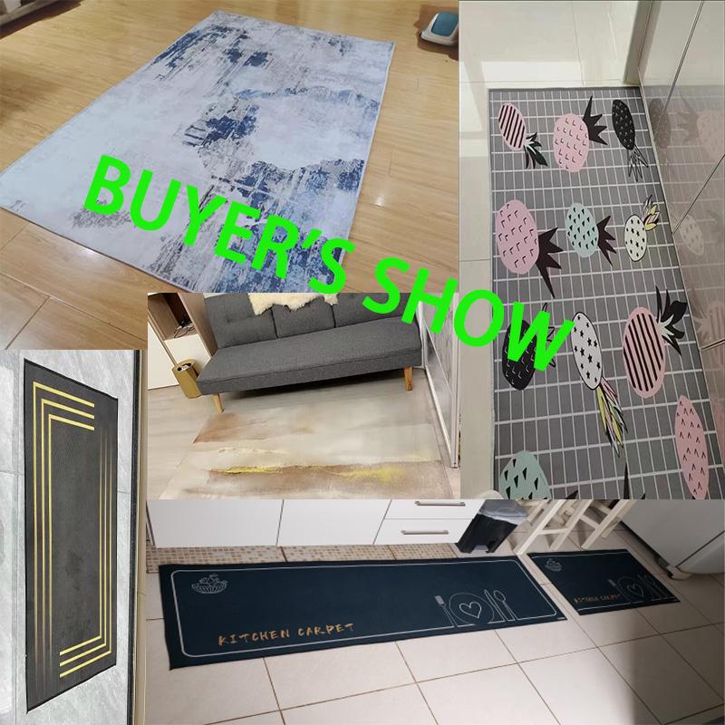 Non-Slip Floor Mat with Colorful Stripes Large Area Rug Waterproof Rug for Living Room Bedroom Kitchen Outdoor Decor Carpet