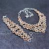 Morganite Handmade 925 Sterling Silver Jewelry Set Y6k39