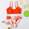 Tween Girls' Fashion Two Pieces Bikini Swimsuit Padded Tankini Bathing Suit Camisole Top and Briefs Swimwear Set Kids' Summer Beach Swimming Suit