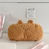 Winter Plush Pencil Case Fashion Kawaii Cartoon Animal Pencil Bag High Capacity Stationery Storage Bag Cute Scrapbook Organizer