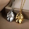 Collana con ciondolo a forma di stella a otto punte di marca rotonda, design di nicchia femminile, catena di gioielli con clavicola