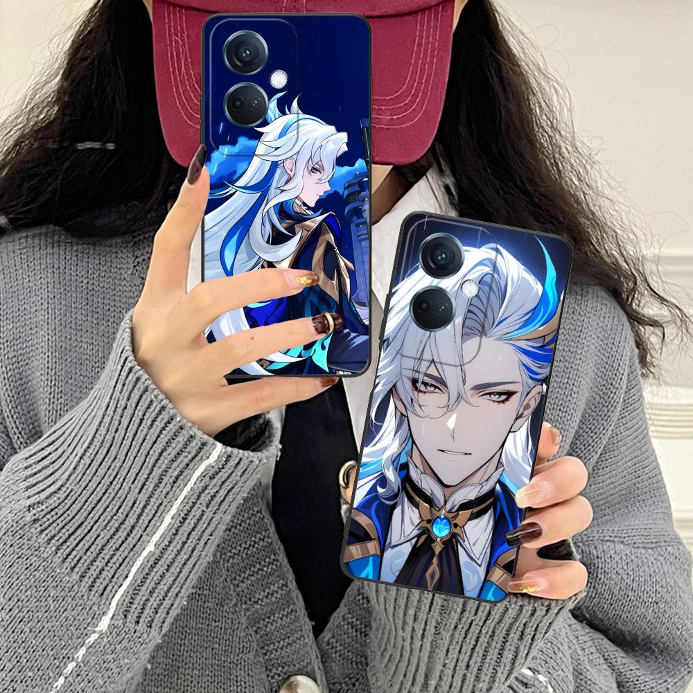 Game GI Neuvillette Matte TPU Mobile Phone Case for OPPO Reno 14 13 12 11 10 9 8 7 6 5 F T Pro 5G Colorful Printing Cover