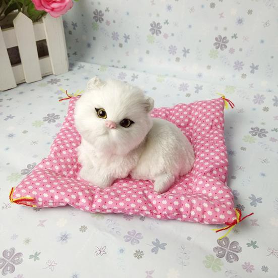 Simulation Mini Cat High Simulation Breathable Birthday Gifts Cloth Pad Plush Cats for Kids