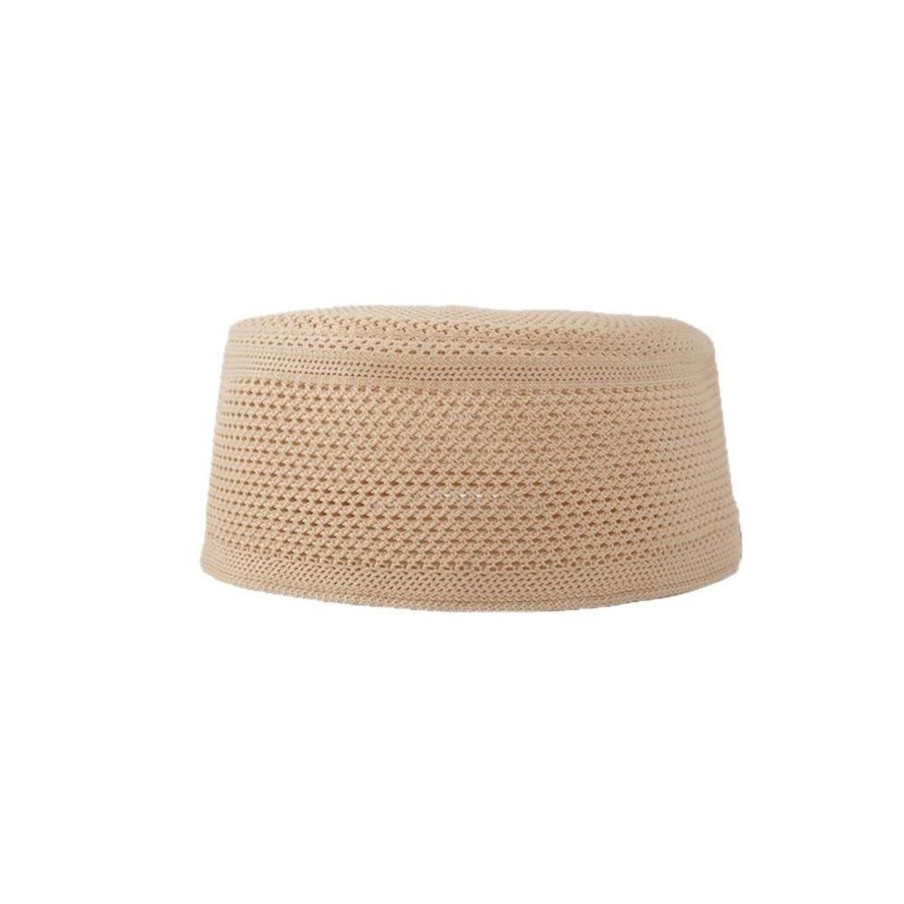 Crochet Knit Muslim Caps Flat Top Summer Hat New Flat Top Men