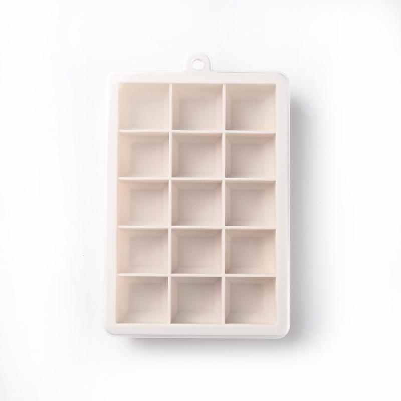 Silicone Ice Cube Tray with Lid - 15 & 24 Grid, Easy-Release Square Mold
