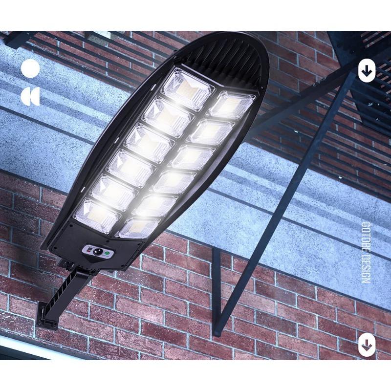3000LM Upgraded LED Solar Street Light Outdoor Waterproof LED for Garden Wall Adjustable Angle Solar Lamp Built-in