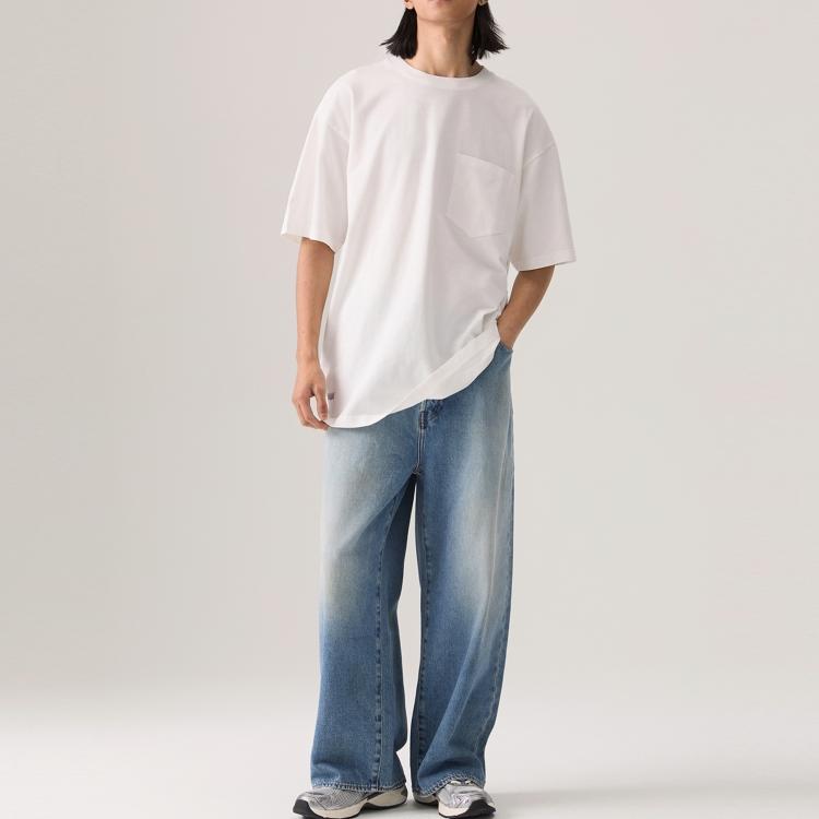 Levi's T-Shirts Men's White Crew Neck Moderate 003L0-0000