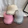 New Sweet Plaid Big Brim Personalized UV Protection Peaked Cap Women's Summer Outdoor Face Small Sun Baseball Cap