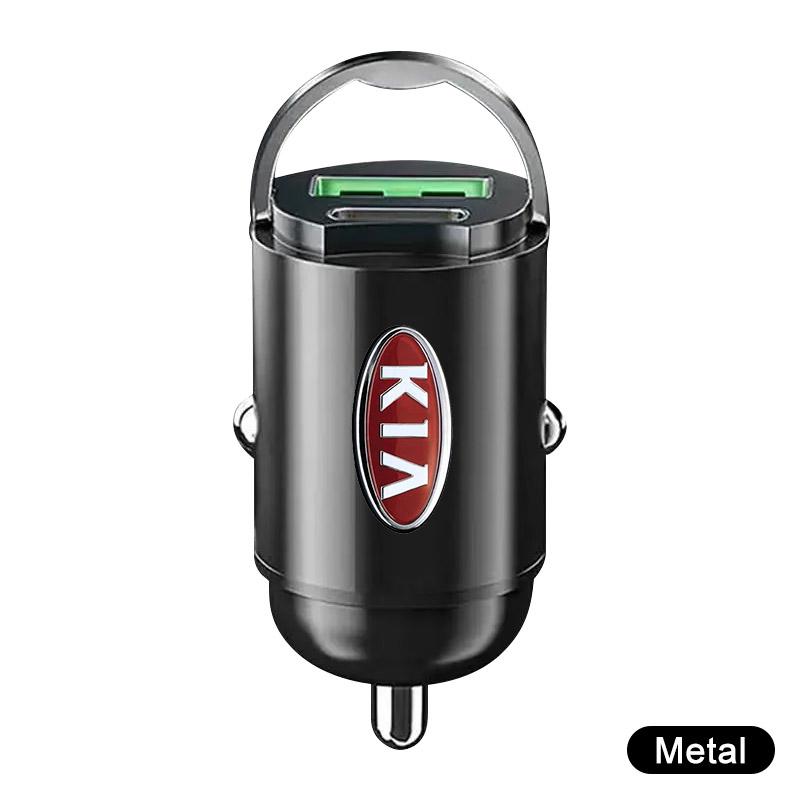 Car Accessories 1Pcs Car Charger USB Type-C Fast Charging Adapter For Kia Rio Ceed Sportage Cerato Soul Sorento K2 K5 Flip