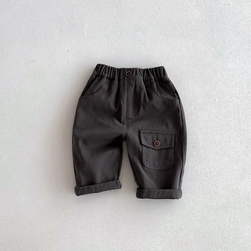 Kids Casual Pants Children Girls Cute Solid Color Loose Trousers Boys Thin Style Cargo Pant