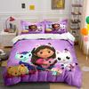 Multiple Sizes Cute Cartoon G-Gabbys D0llhouse Printed Bedding Set 1 Duvet Cover 2 Pillowcases Boys Girls Children Luxury Gifts