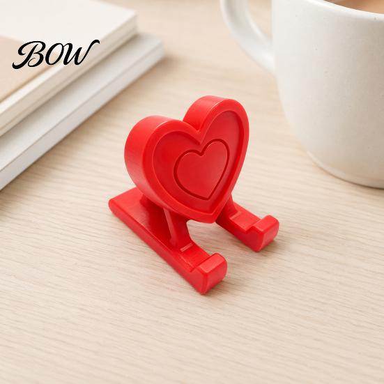 Reusable Phone Stand 3D Printed Heart Holder, Love Shape Mobile Holder Stand, Cell Tablet Desk Mount, Valentine's Day Gift Mount