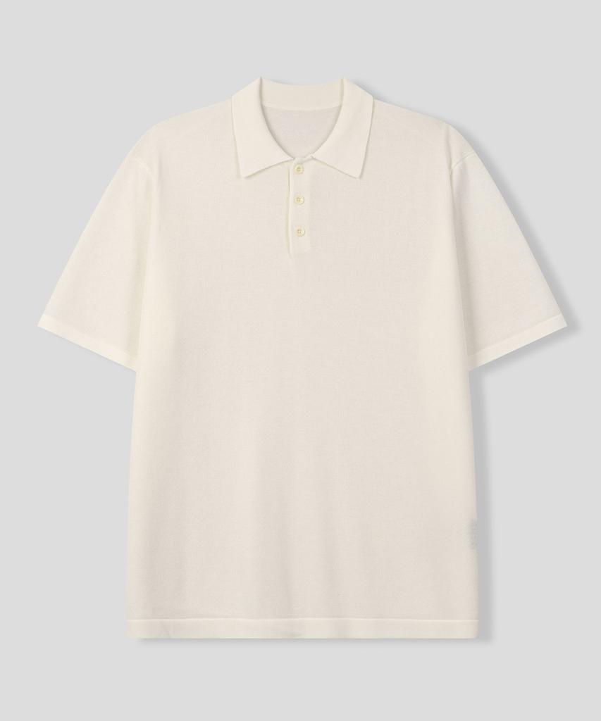 BLACK MOMENT Rayon Blended Knit Polo Shirt [Sky Blue]