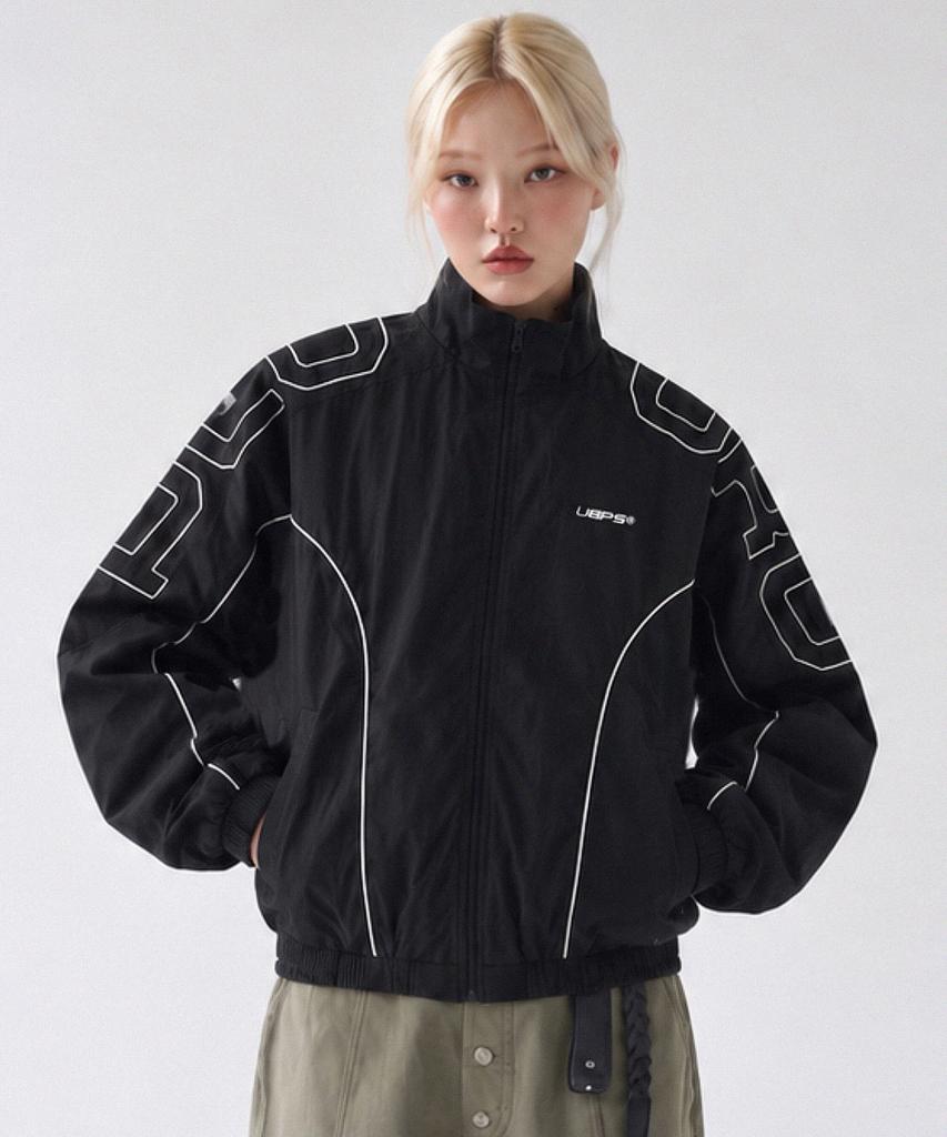 URBAN PLAYERS Reno Piping Windbreaker (Black)