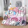 1pc. Cute Marie Cartoon Cat Design Blanket, Seasonal Universal, Home Decoration, Throw Blanket, Cartoon Blankets, Soft Flannel Throw Blanket
