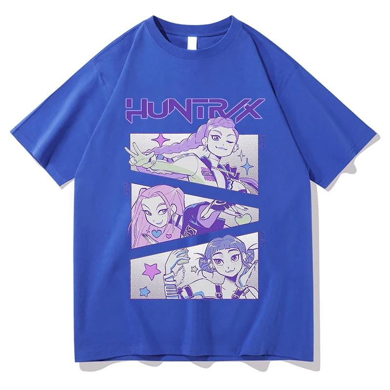 Tendance Hauts Amples Unisexe Street Hip Hop Mode T-shirt Décontracté Anime K-Pop Demon Hunters T-shirts Harajuku Col O Chemise Décontractée Cadeau