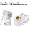 RJ11 6P4C Connectors(25 Pieces Pack) Telephone Line Cable Wire Male Plug, AV00203