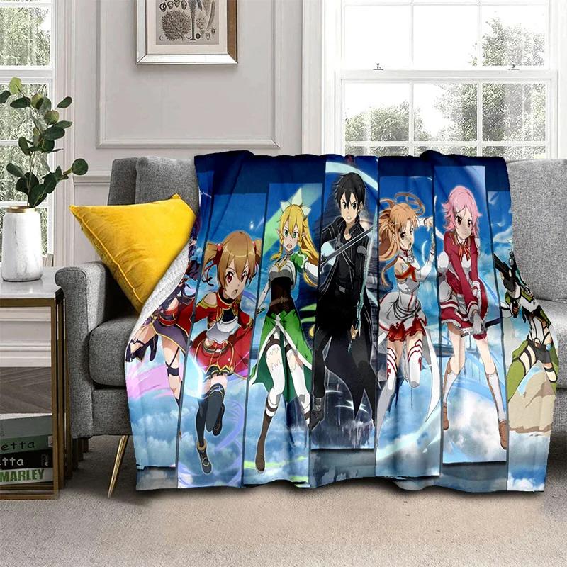 Sword Art Online SAO jaunā multfilmu sega, mīksta sega mājās guļamistabas gultai dīvāns piknikam ceļojumu biroja pārvalks sega bērniem