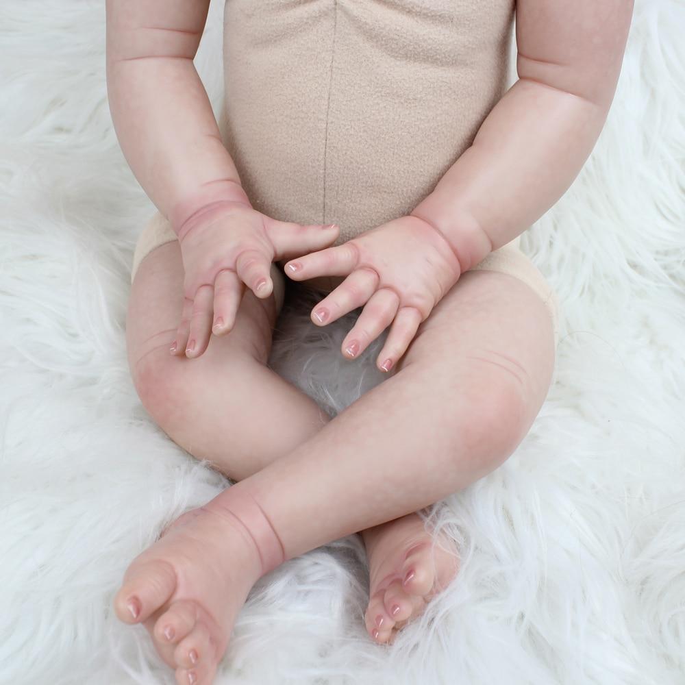 BZDOLL 60 CM Real Touch 3D-Paint Skin Silicone Reborn Baby Toddler Finished Doll For Girl Cloth Body Toy Realistic Princess Bebe