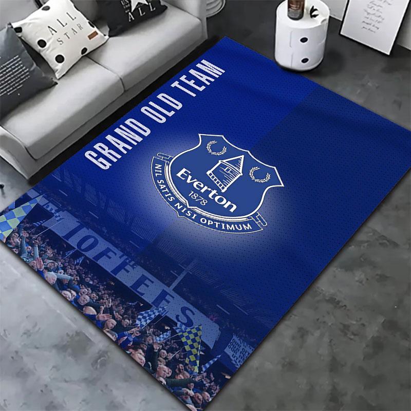 Everton F.C Teppich für Wohnzimmer Schlafzimmer Zuhause Sofadekoration, Kinder Spiel rutschfeste Bodenmatte
