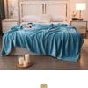Coral Plush Blanket, Wheat Grain Pattern Blanket, Air Conditioning Blanket, Thickened Blanket, Single Person, Double Layer Plush Small Blanket