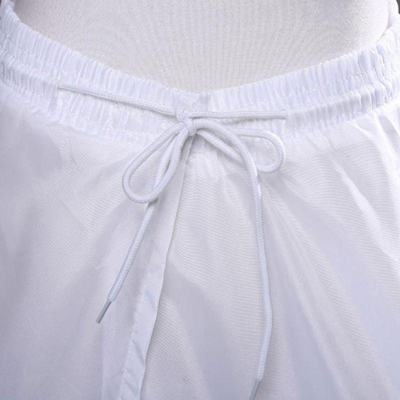 White 4-layers Design No Hoop Petticoat Fluffy Wedding Dress Crinoline Bridal Ball Gown Underskirt Ladies Lined Skirt Party Dress Role-playing Lining