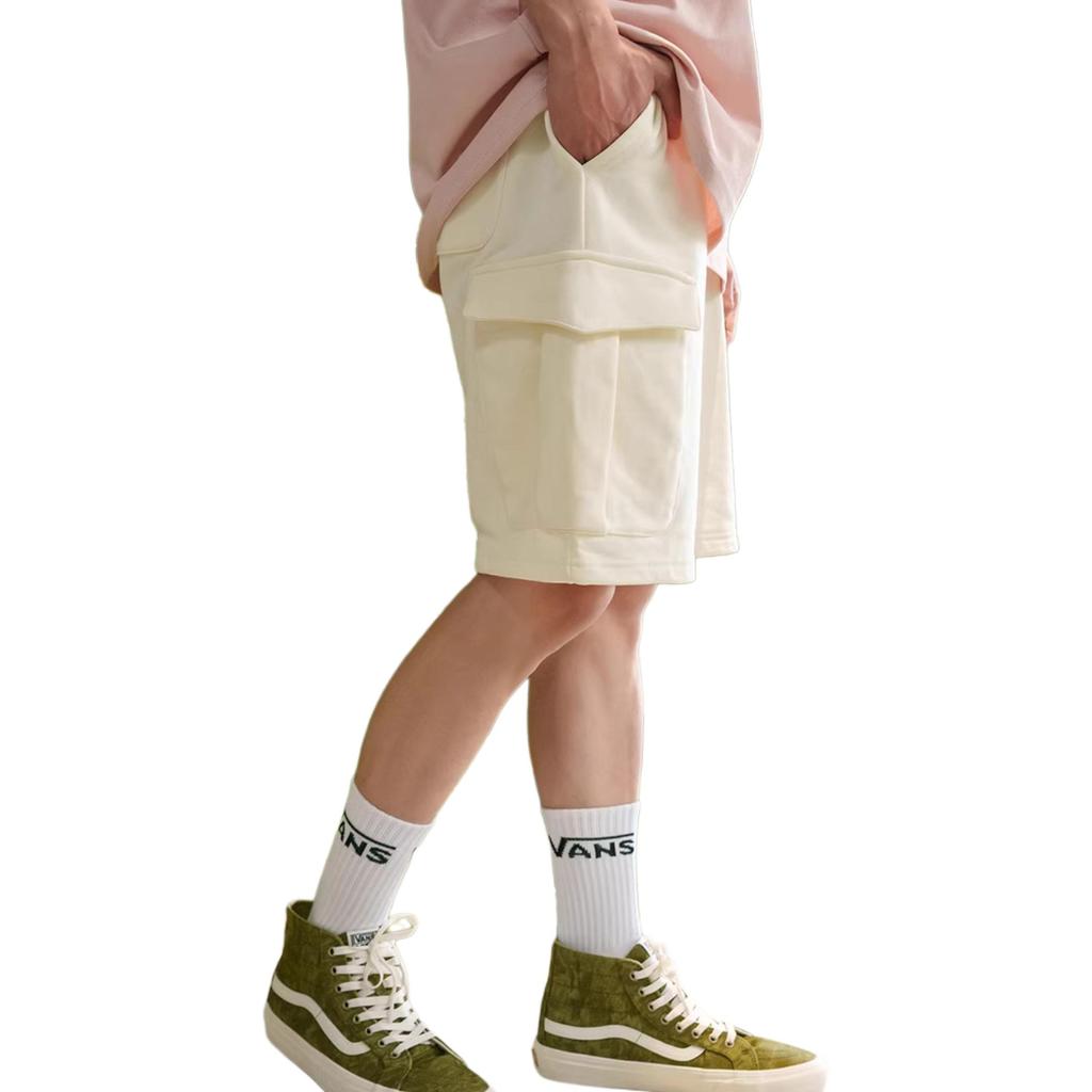 Vans Solid Color Drawstring Knit Shorts Men Shorts Vintage-White VN0008XS3KS