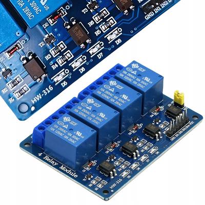 Rosfix 4-Channel 5V Relay Module – Compatible with Arduino | Optical Isolation | Dimensions 72 X 50 X 19 Mm