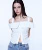 INSTANTFUNK Buckle Off-Shoulder - White